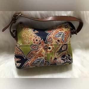 Spartina 449 Daufuskie Island Linen/leather handbag